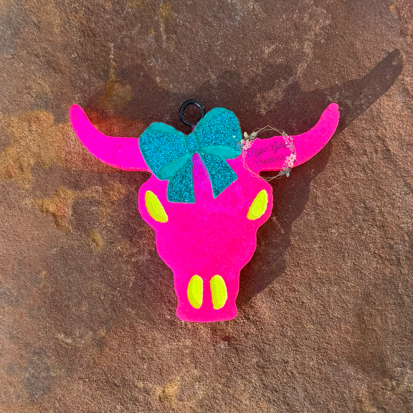 Bull with Bow Car Freshie