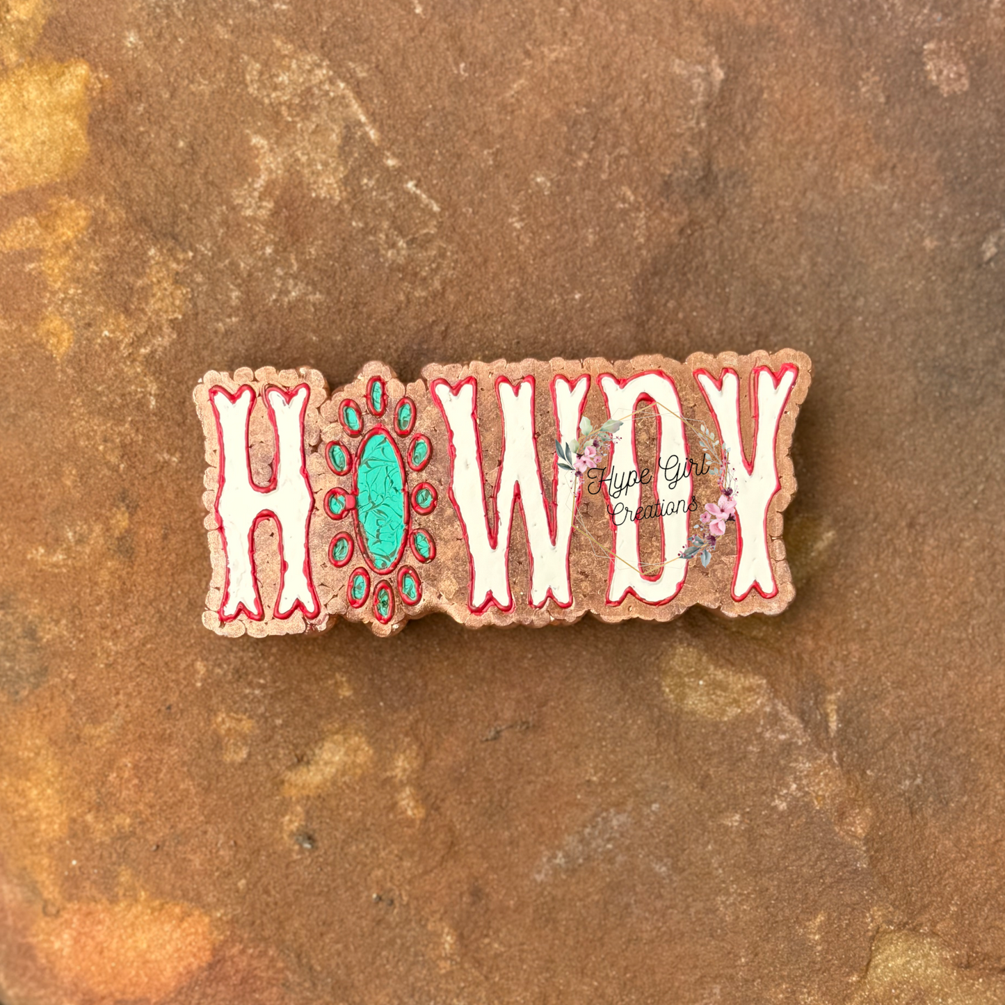 Turquoise Howdy Car Freshie