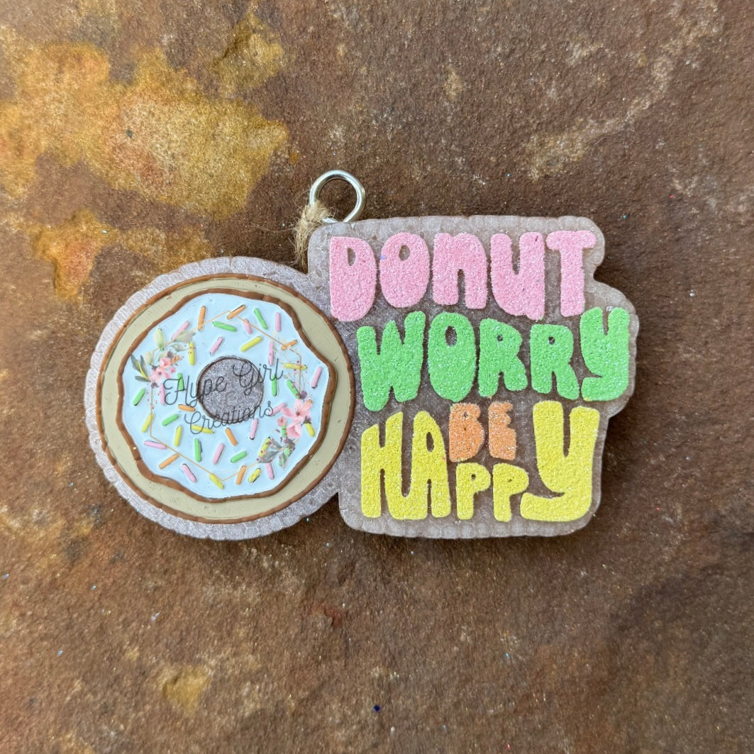 Donut Worry Be Happy Car Freshie