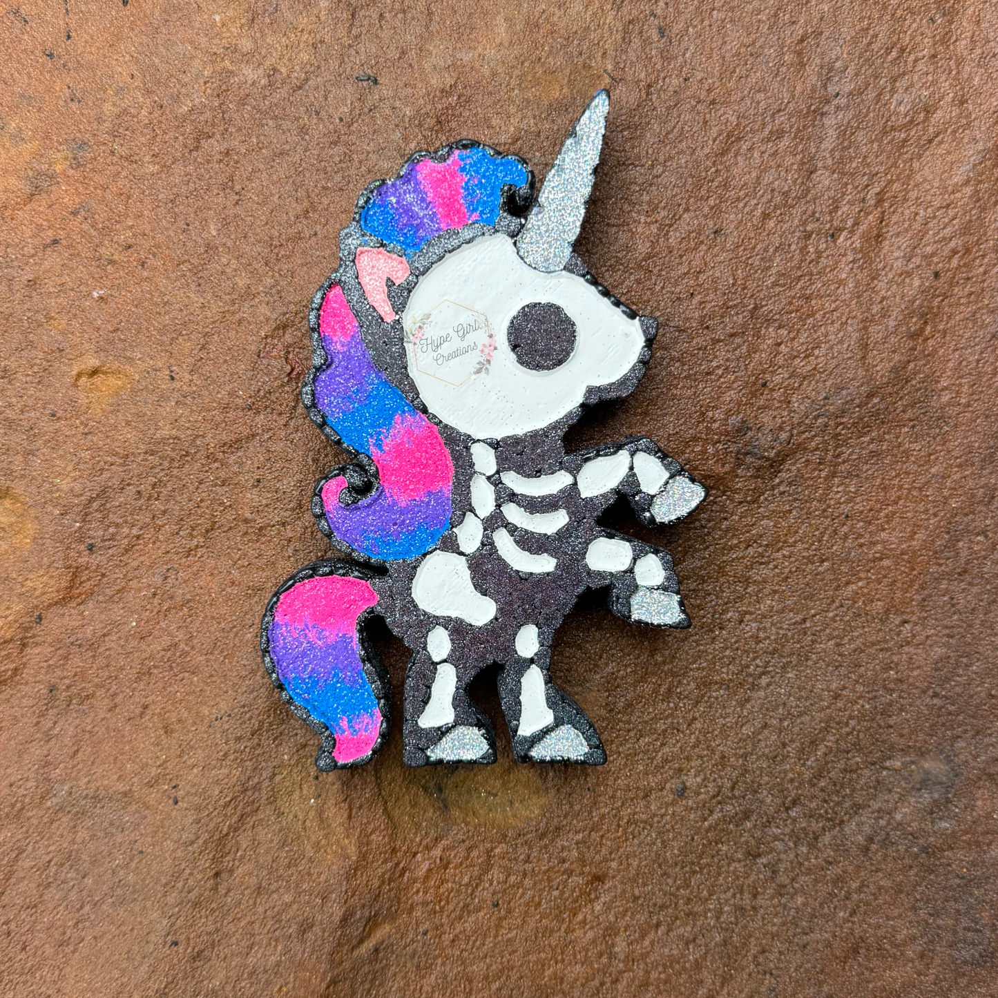 Skeleton Unicorn Car Freshie