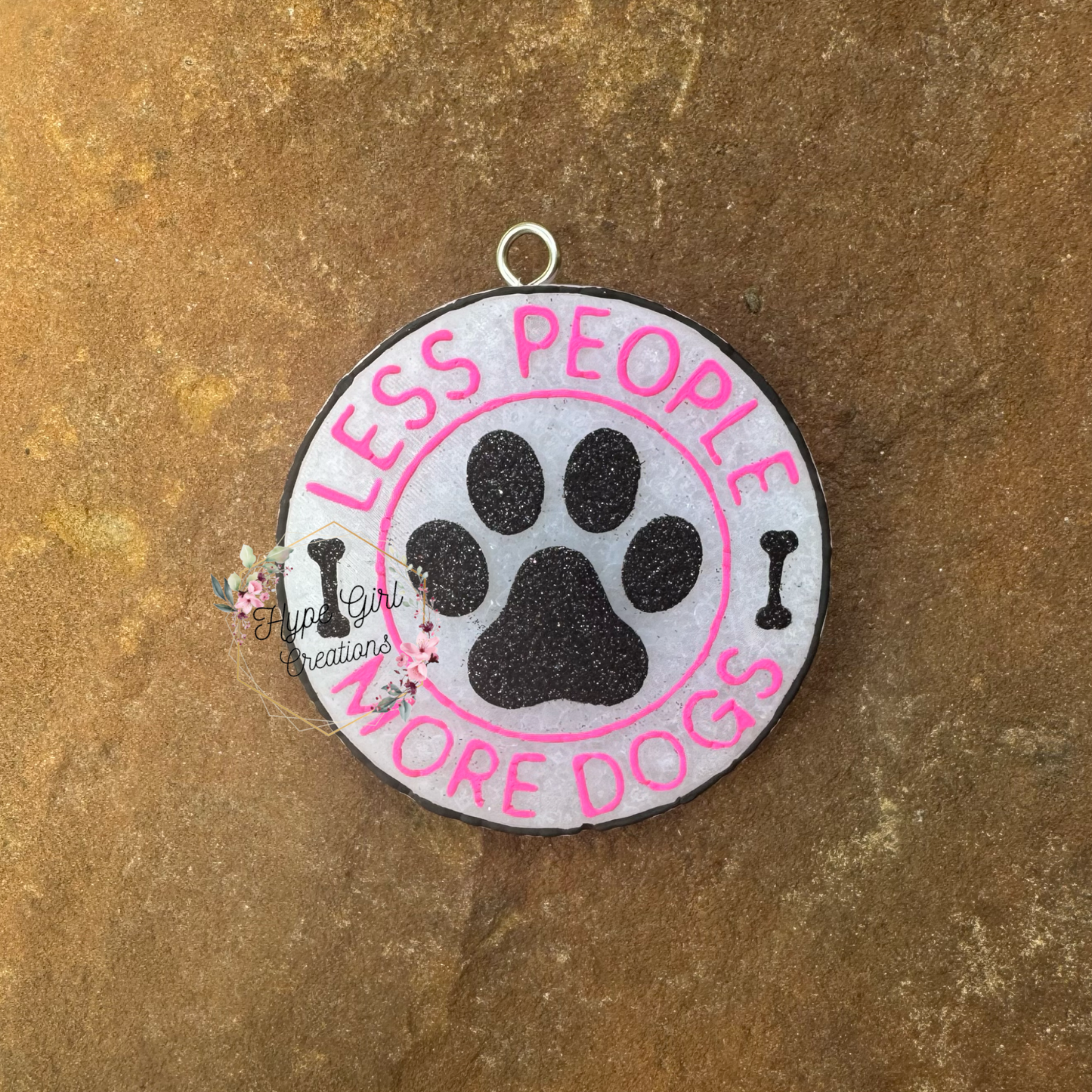 Less People, More Dogs Car Freshie