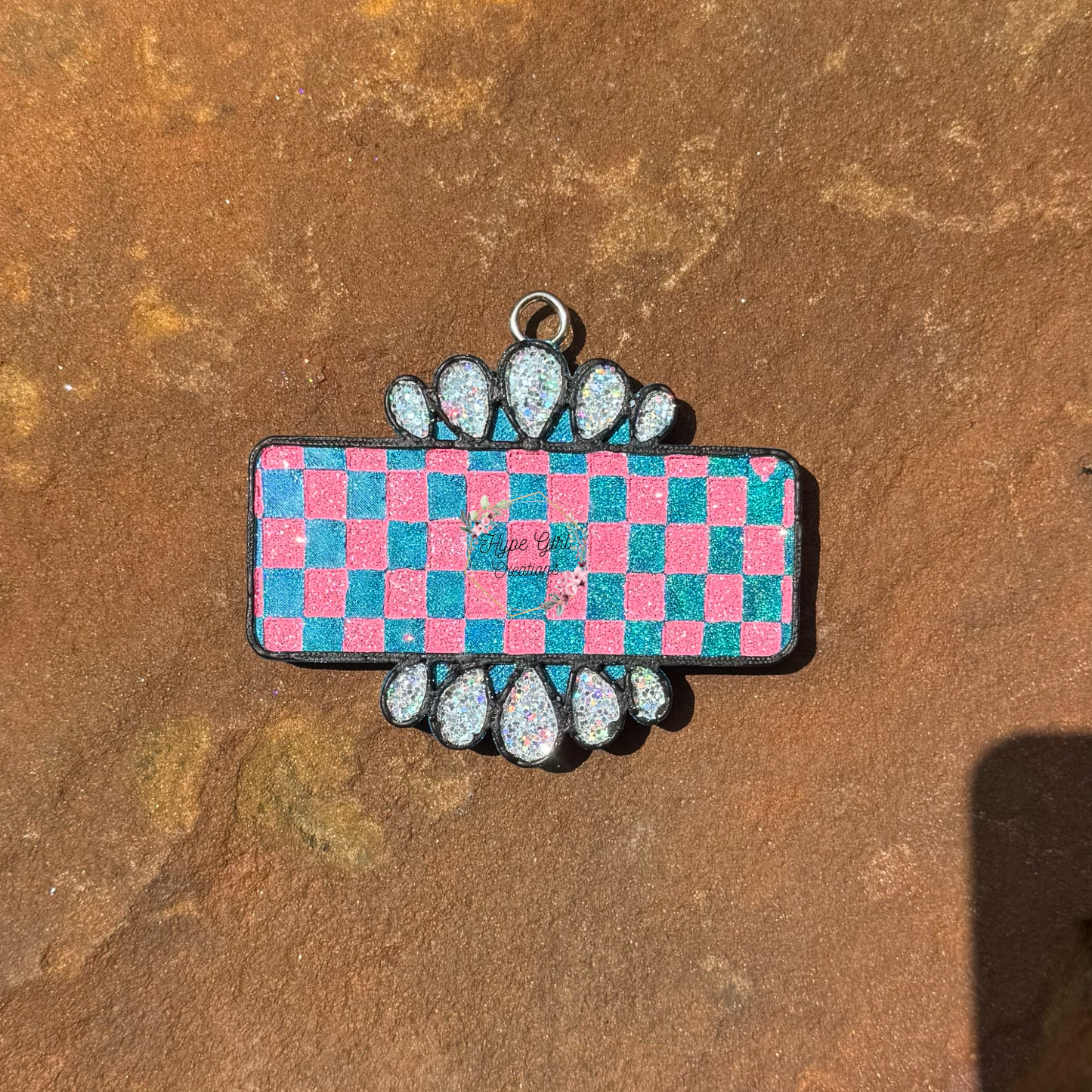 Checkered Pendant Car Freshie