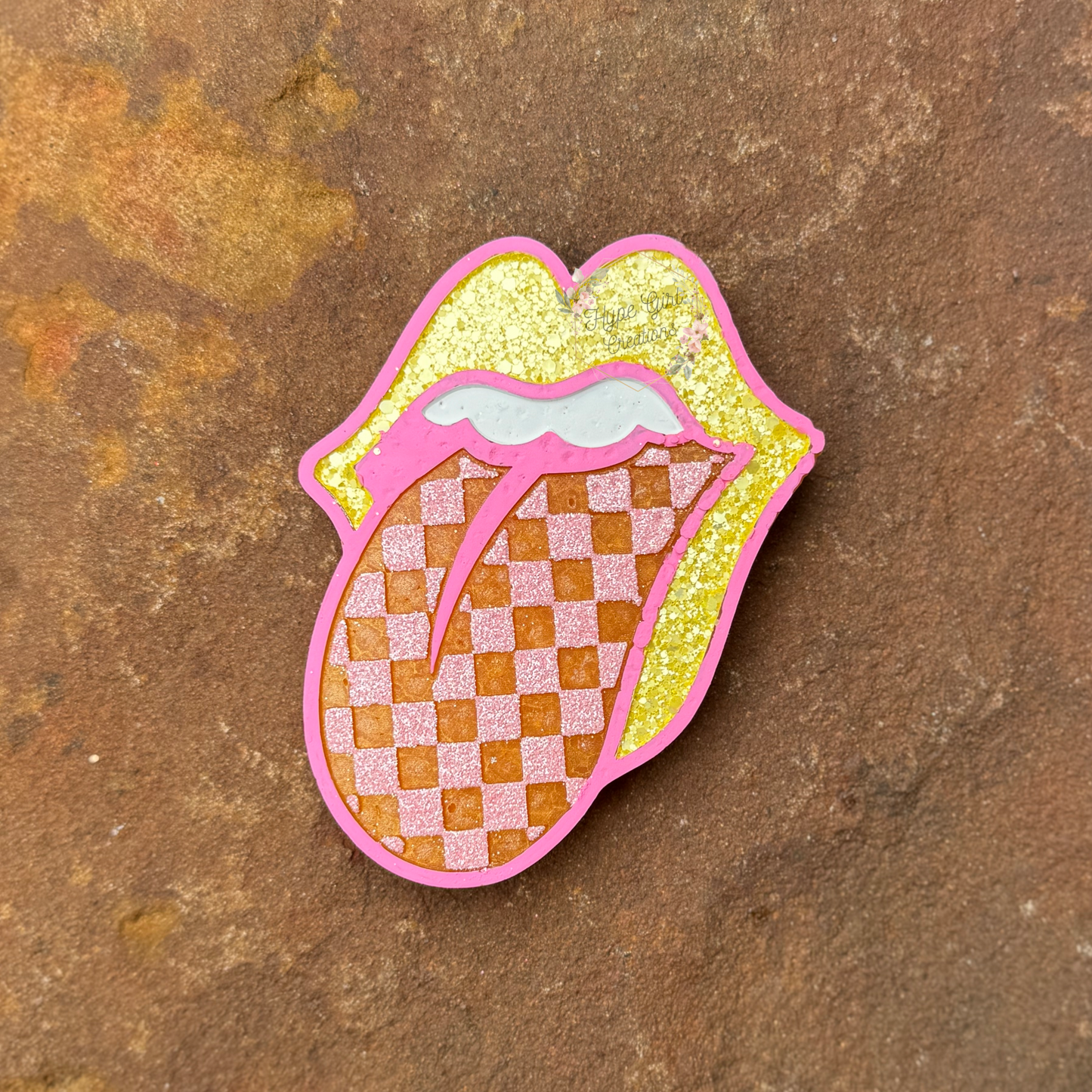 Checkered Tongue Car Freshie
