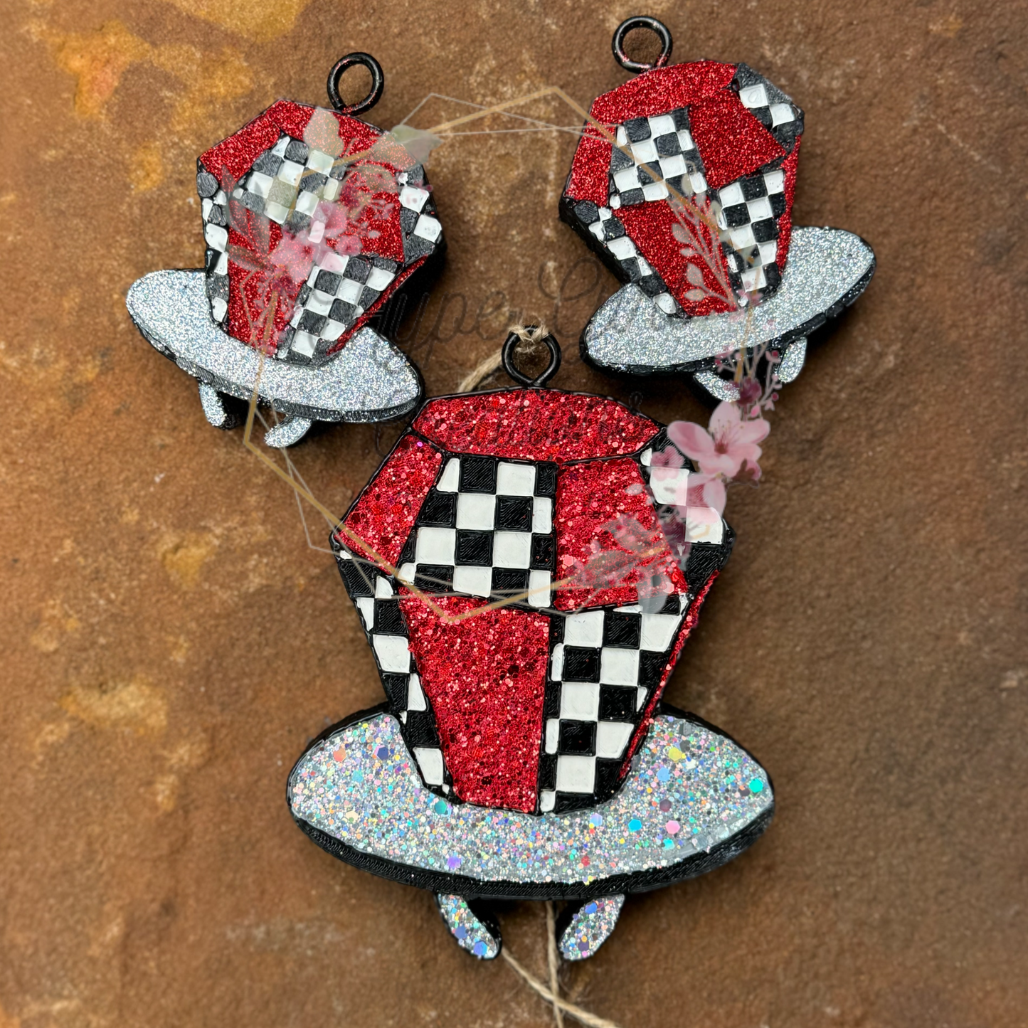 Checkered Ring Candy Car Freshie Set