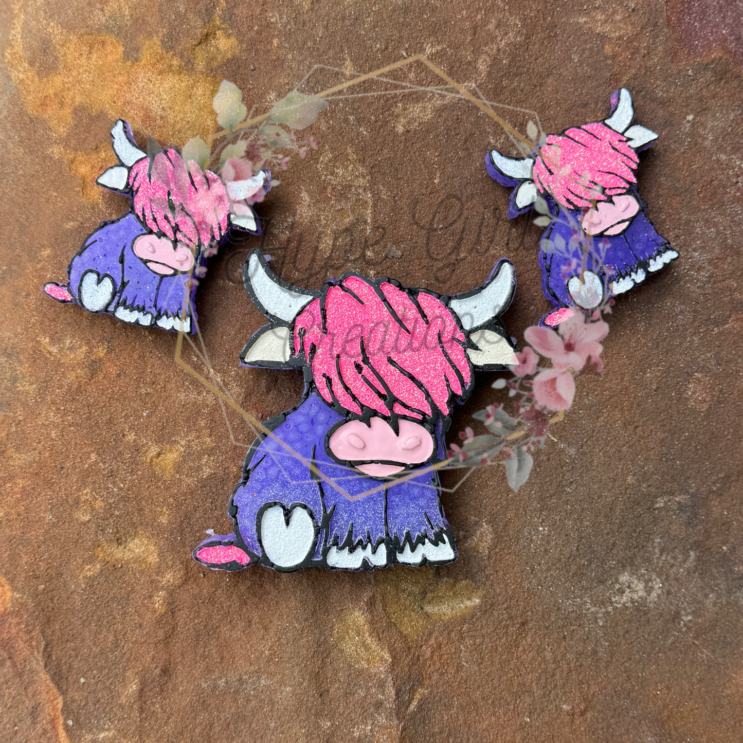 Highland Cow Car Freshie Set