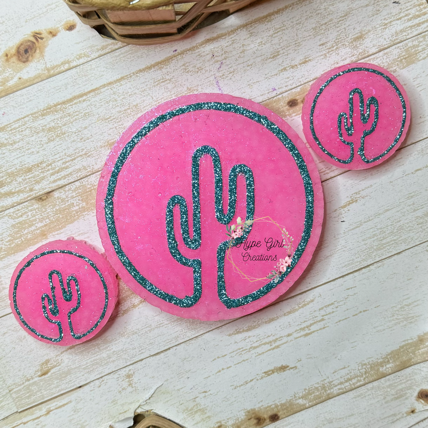 Neon Cactus Car Freshie Set