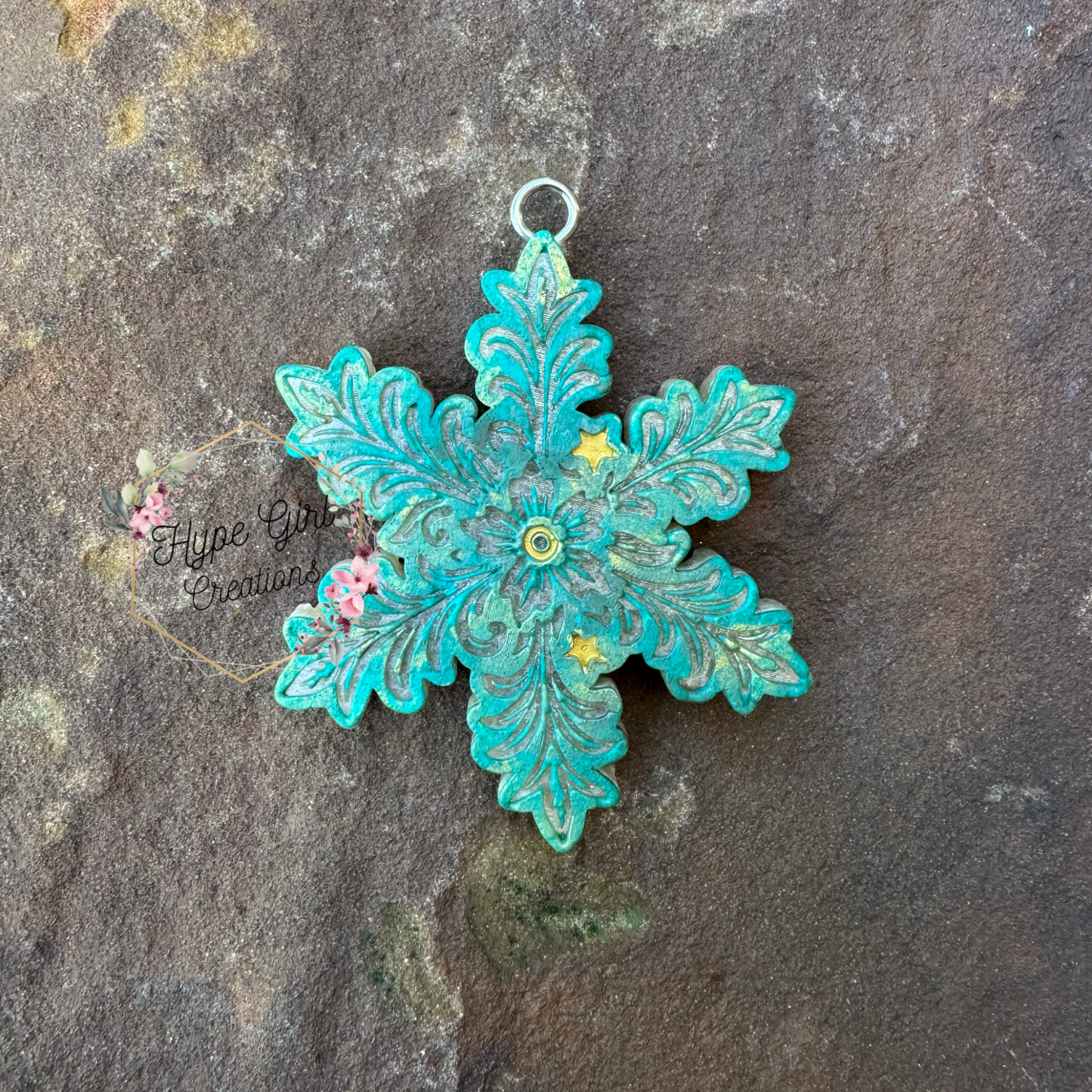 Tooled Leather Snowflake