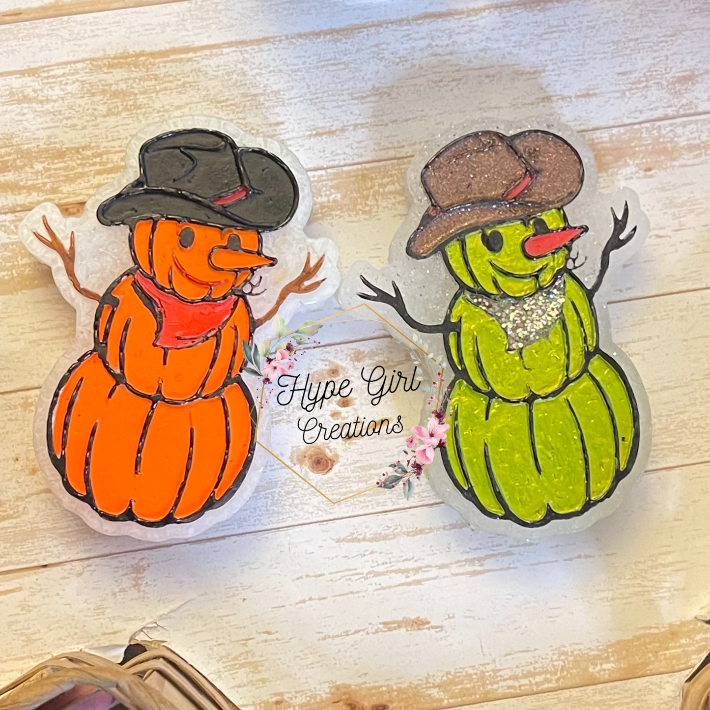 Cacti/Pumpkin Snowman Car Freshie