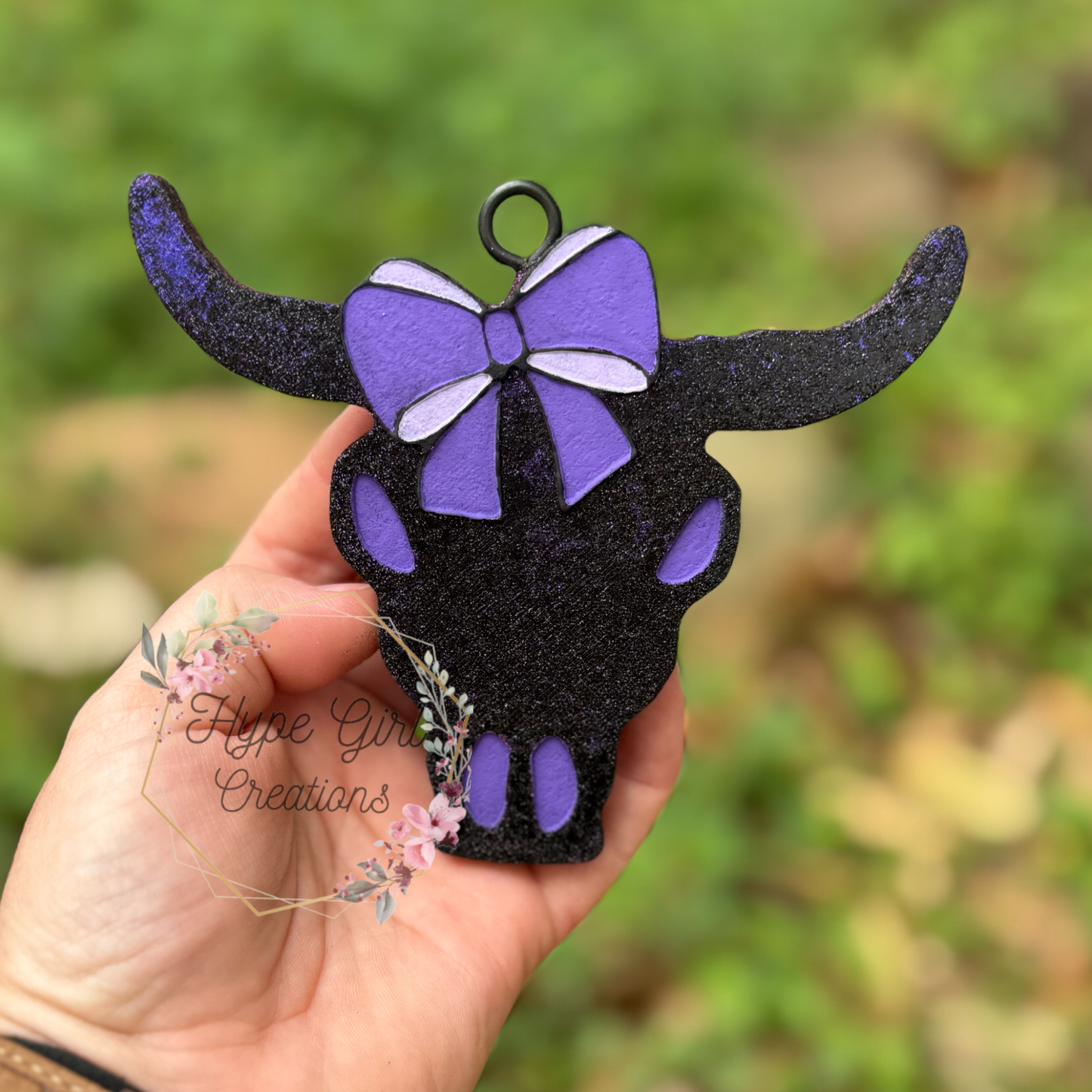 Bull with Bow Car Freshie