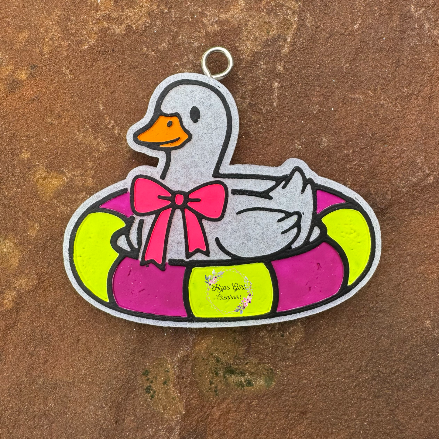 Goose in a float Car Freshie