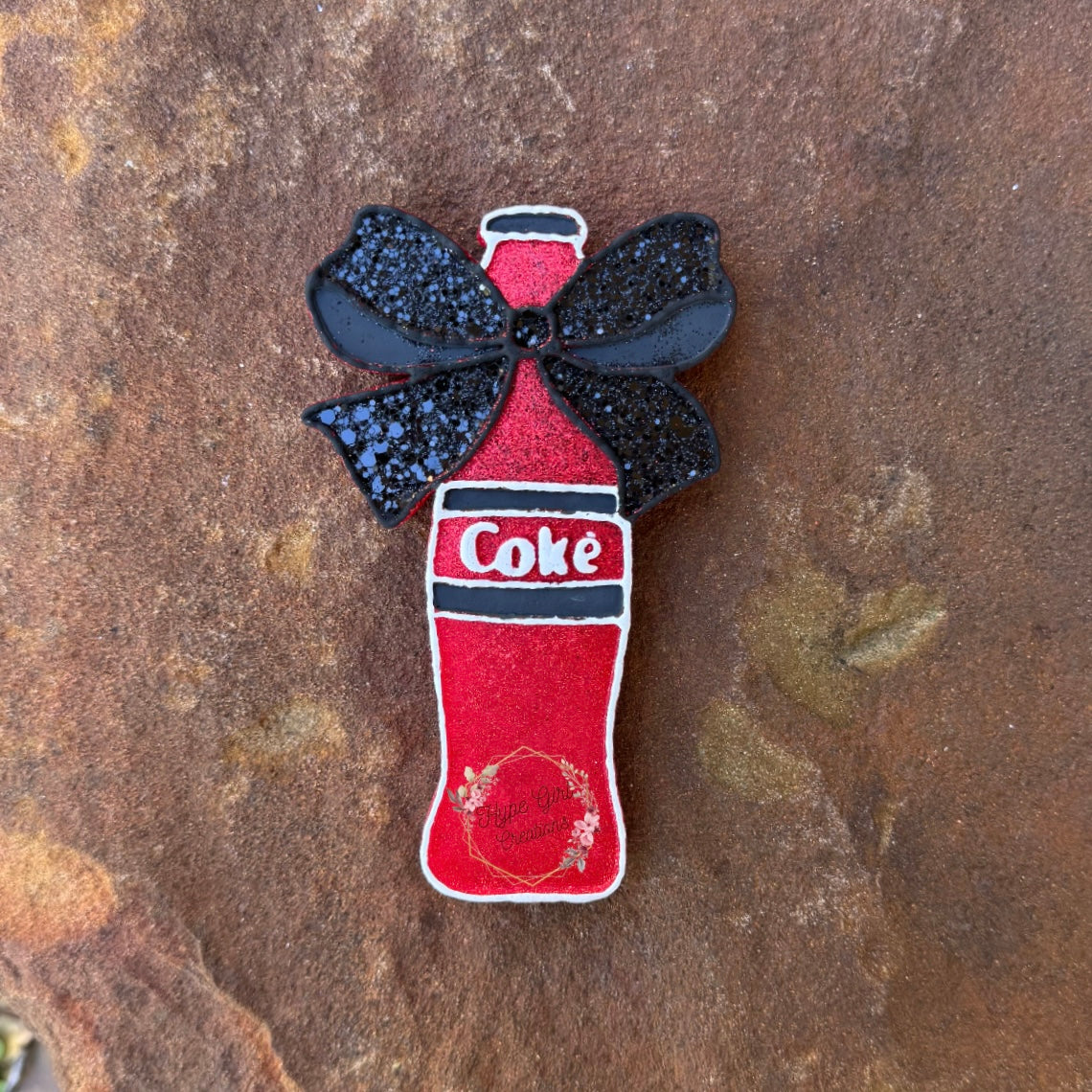 Coke with Bow Car Freshie