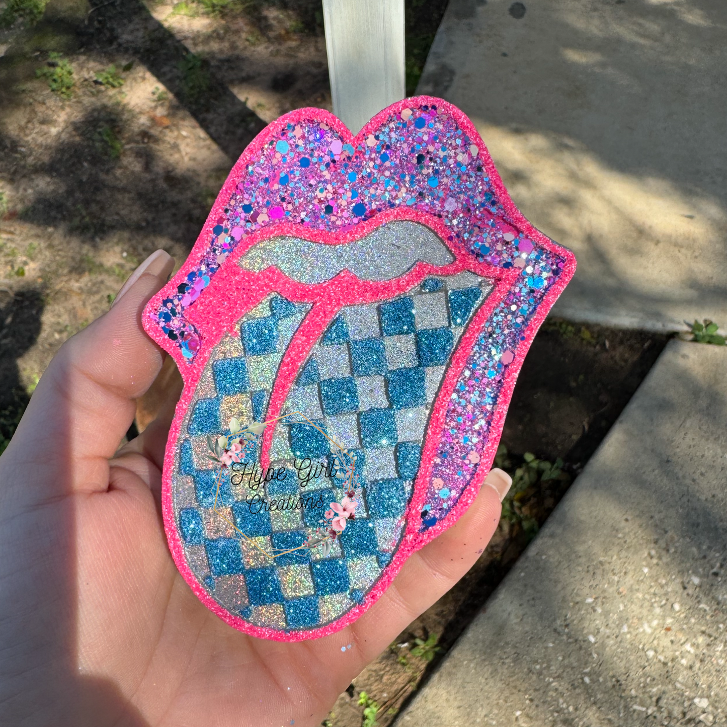 Checkered Tongue Car Freshie