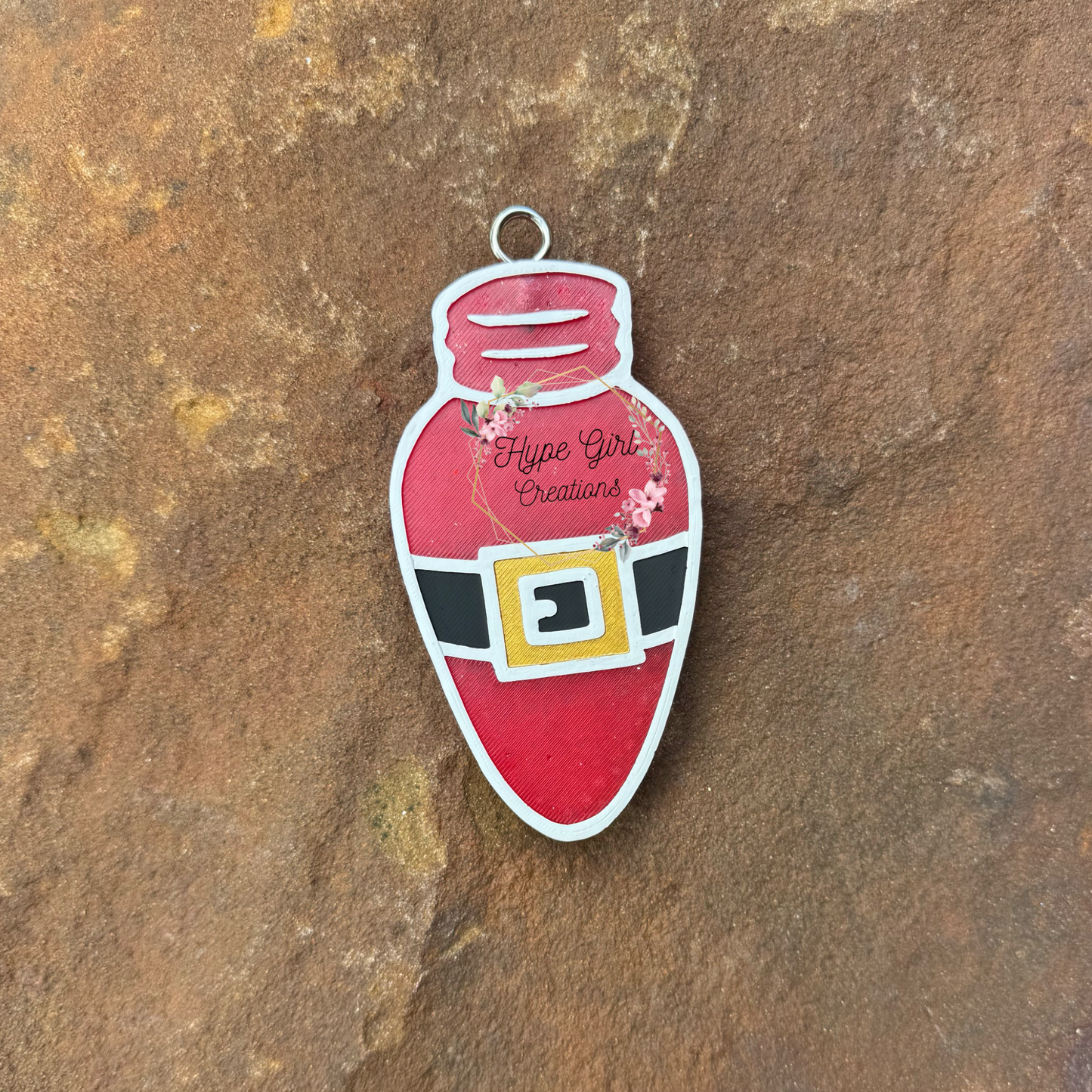 Santa Belt Christmas Light Car Freshie
