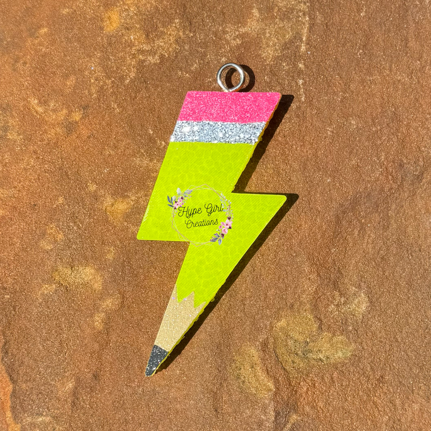 Pencil Lightning Bolt Car Freshie