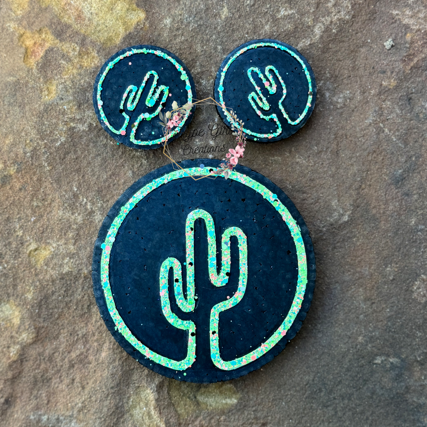 Neon Cactus Car Freshie Set