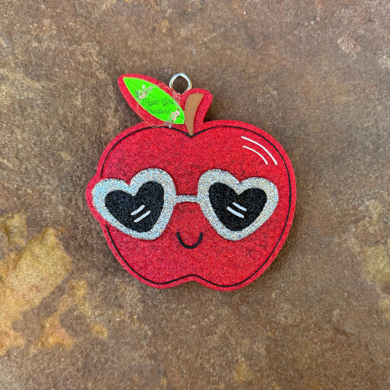 Apple w/ Heart Glasses Car Freshie