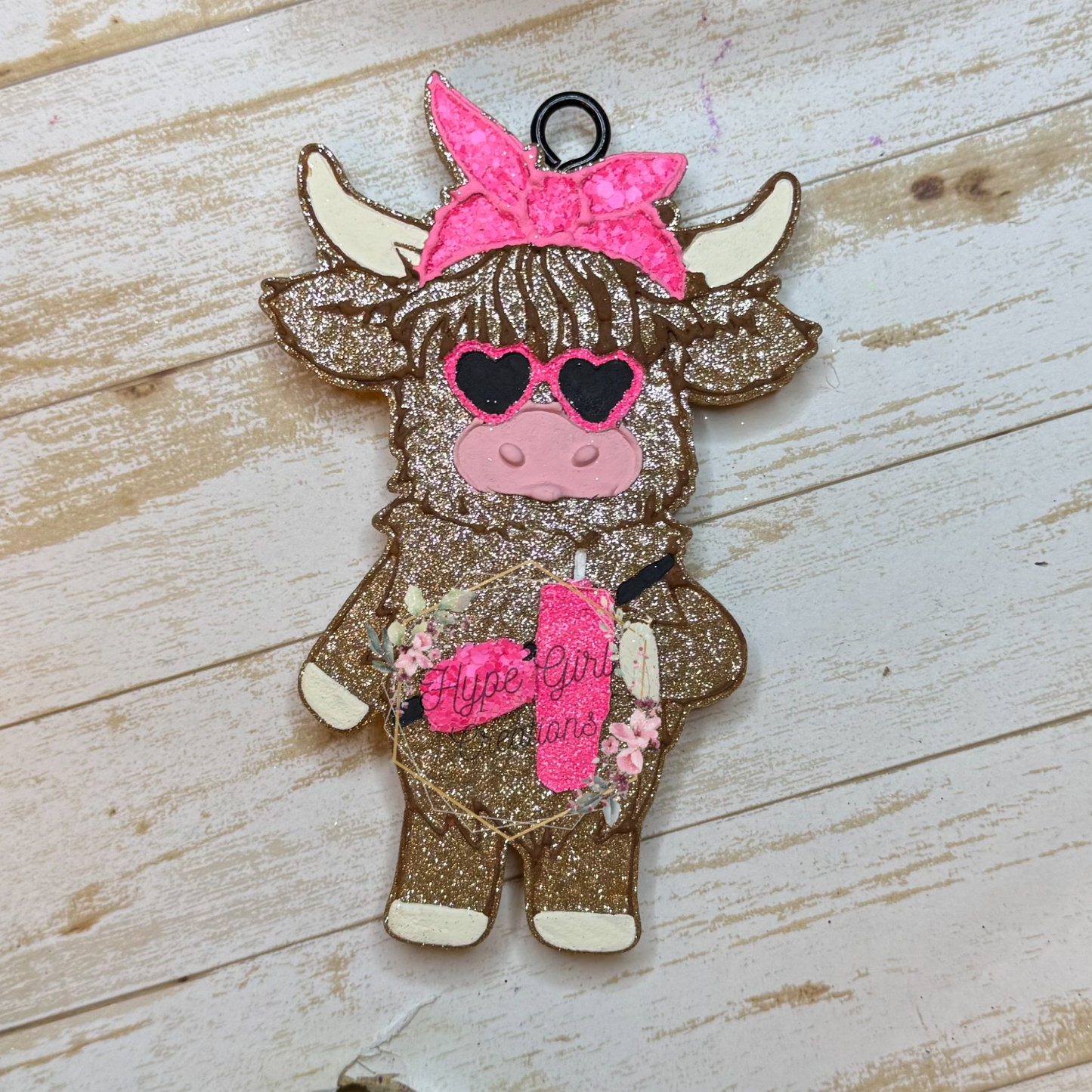 Boujee Highland Cow Car Freshie