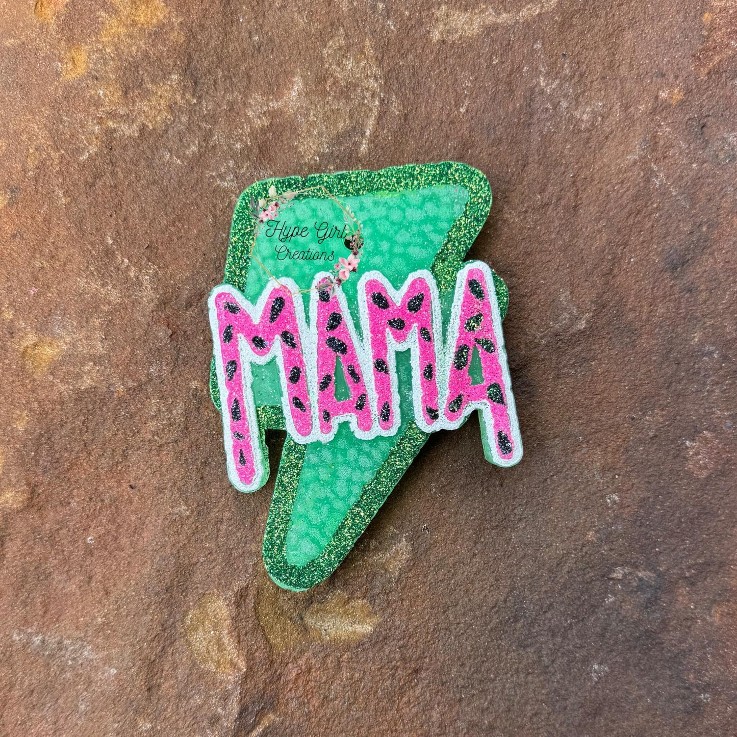 Watermelon Mama Lightning Bolt Car Freshie