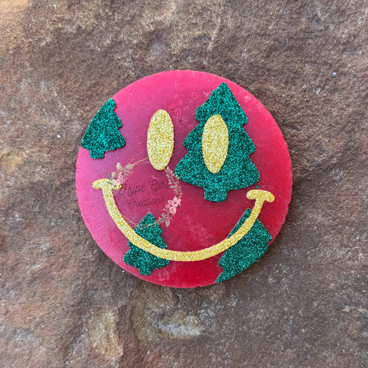 Christmas Tree Smiley Car Freshie