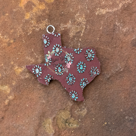 Turquoise Texas Car Freshie