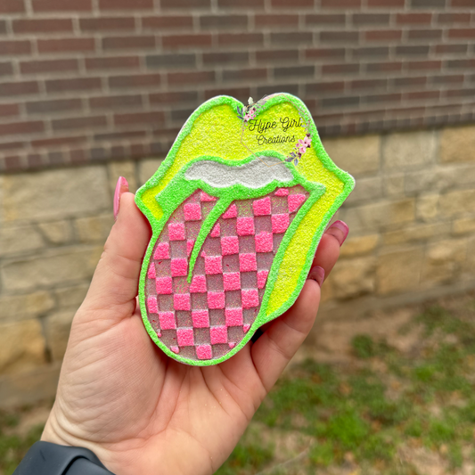 Checkered Tongue Car Freshie