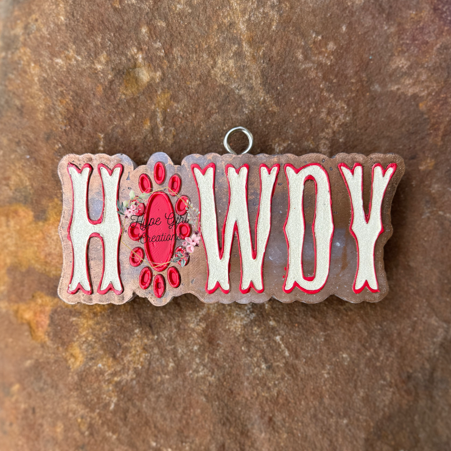 Turquoise Howdy Car Freshie