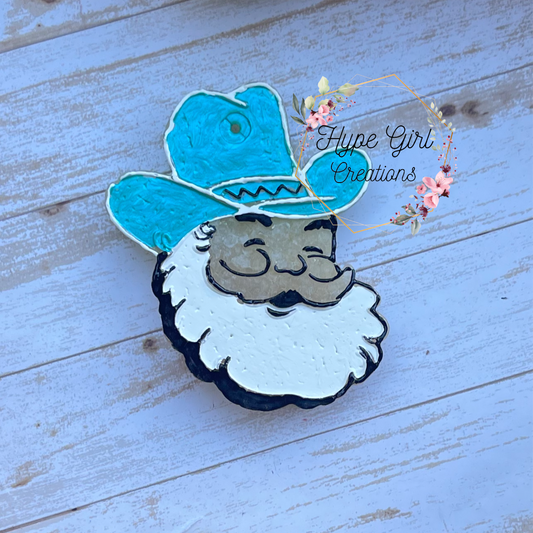 Cowboy Santa Car Freshie