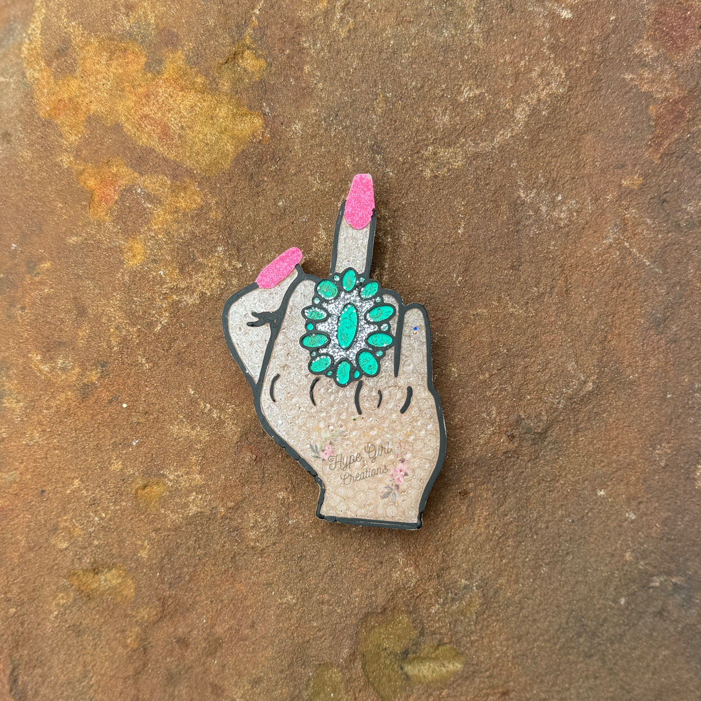 Squash Blossom Middle Finger Car Freshie