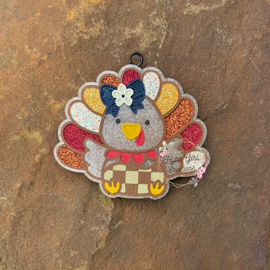 Checkered Turkey Car Freshie