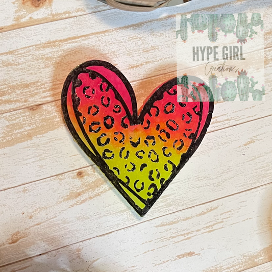 Leopard Heart Car Freshie