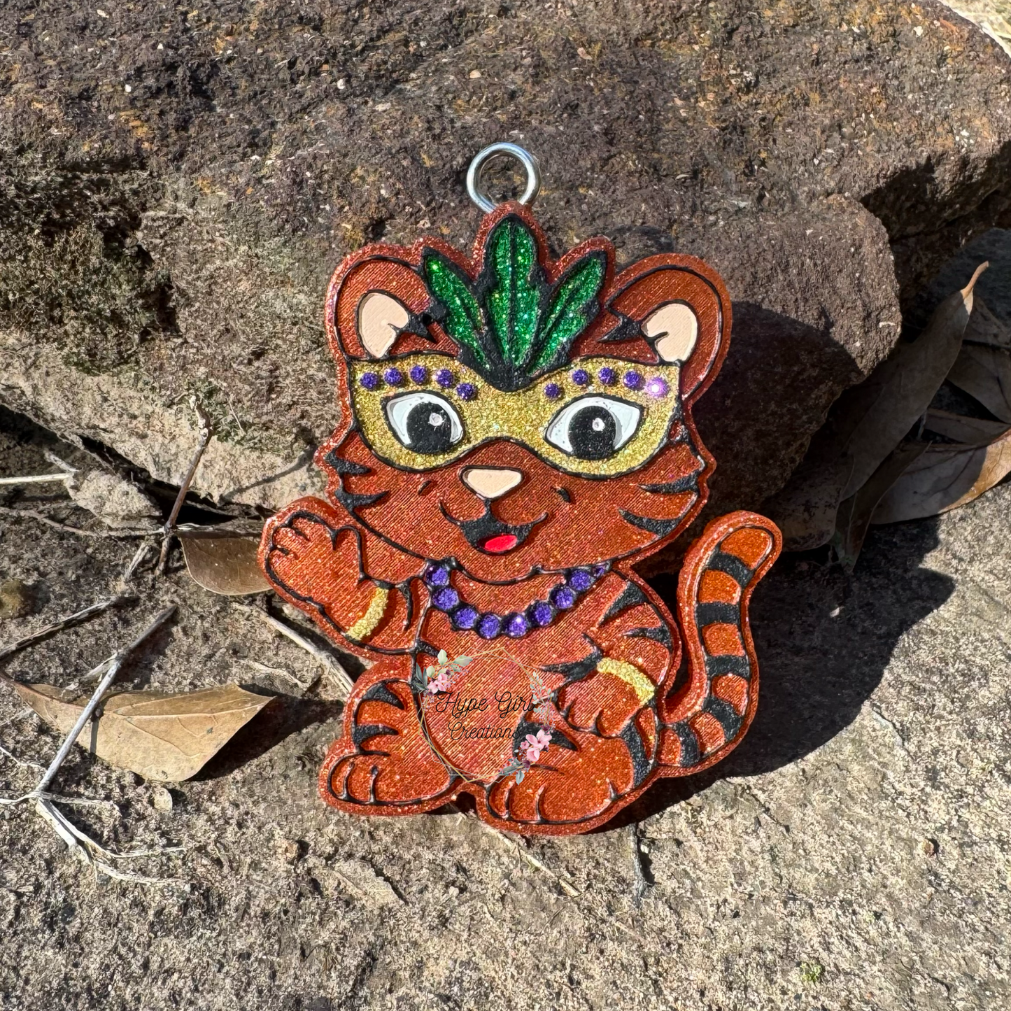 Mardi Gras Tiger Car Freshie