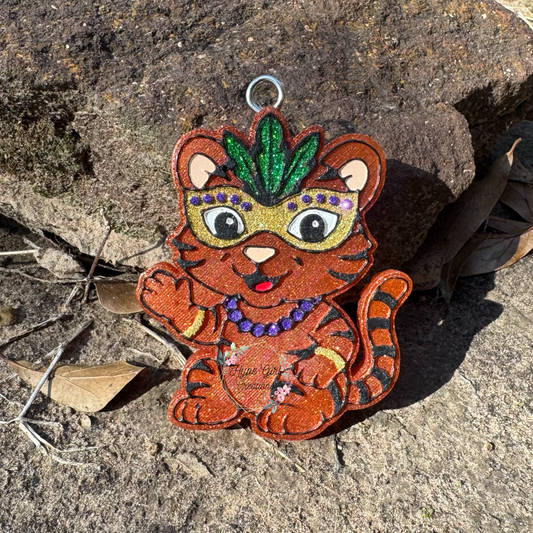 Mardi Gras Tiger Car Freshie