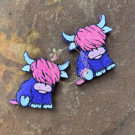 Highland Cow Vent Clips