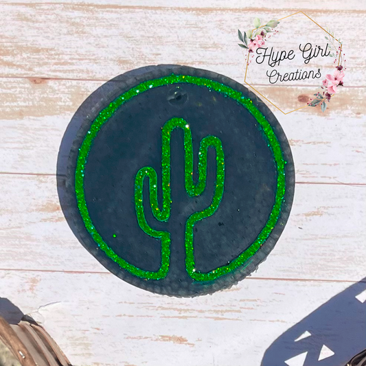 Neon Cactus Car Freshie