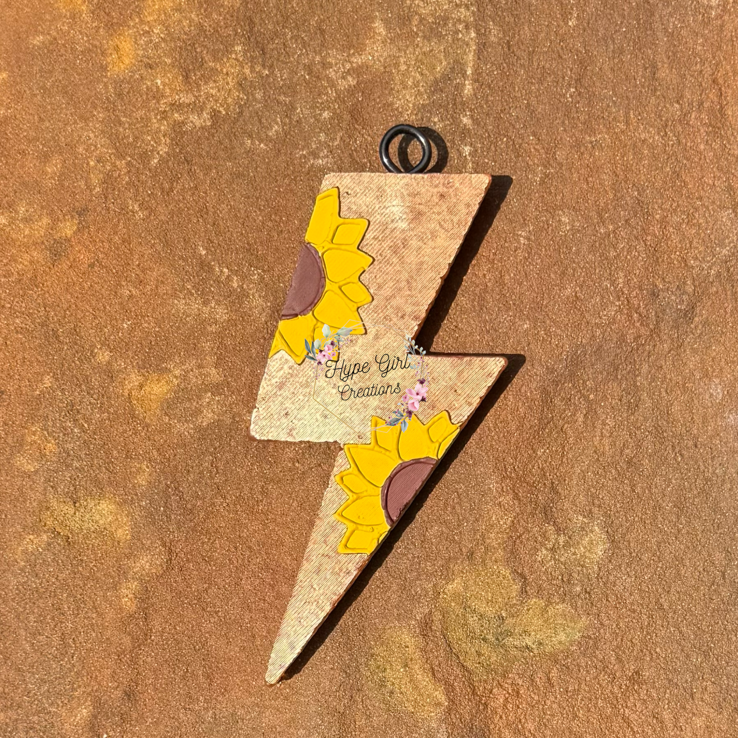 Sunflower Lightning Bolt Car Freshie