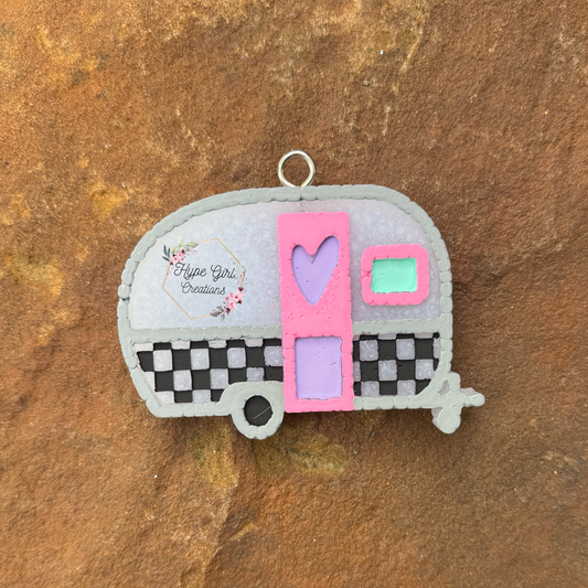 Checkered Camper Car Freshie