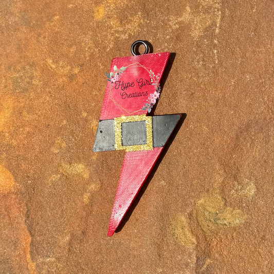 Santa Belt Lightning Bolt Car Freshie