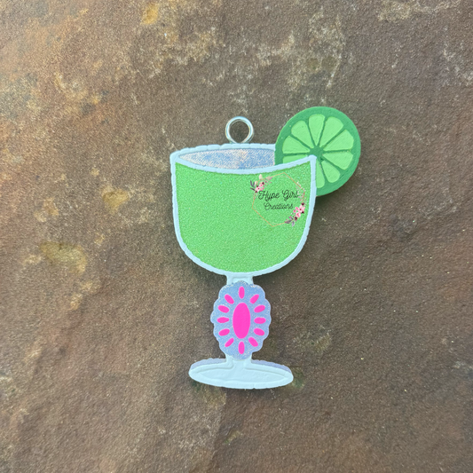 Turquoise Marg Glass Car Freshie