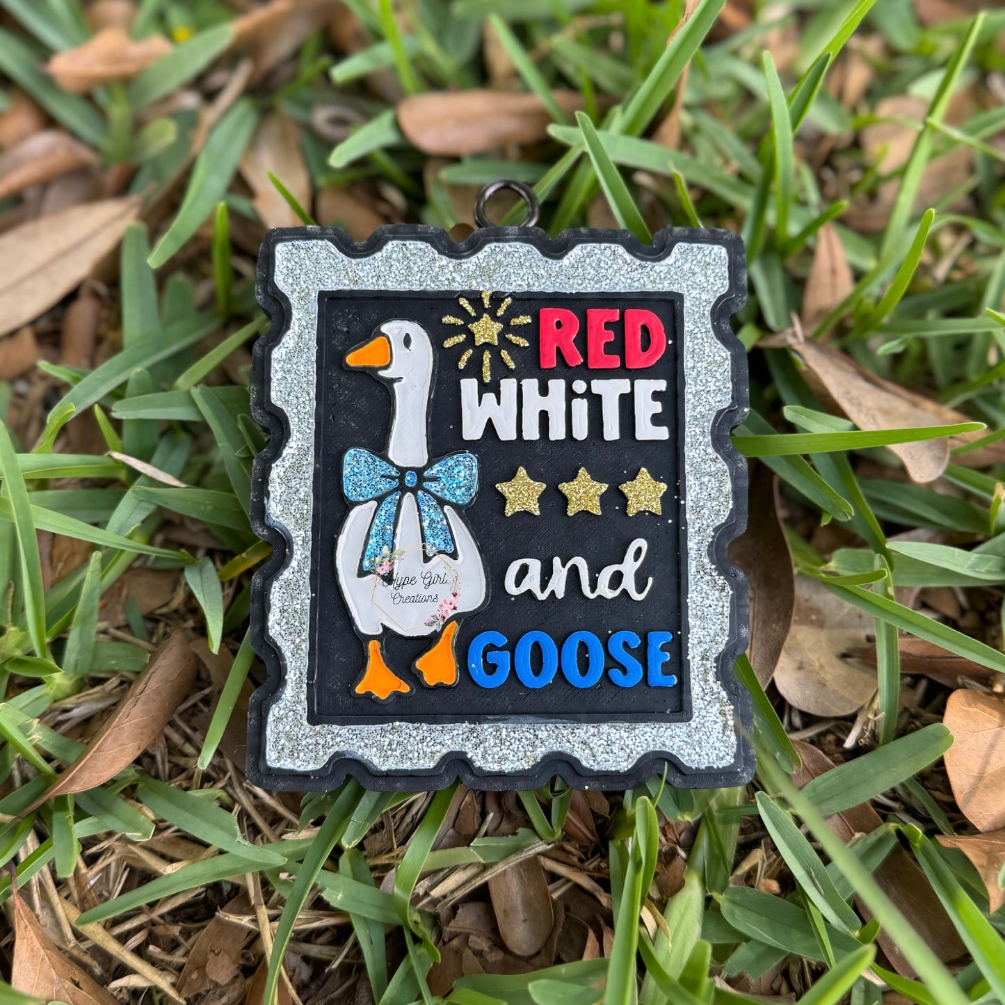 Red, White & Goose Car Freshie