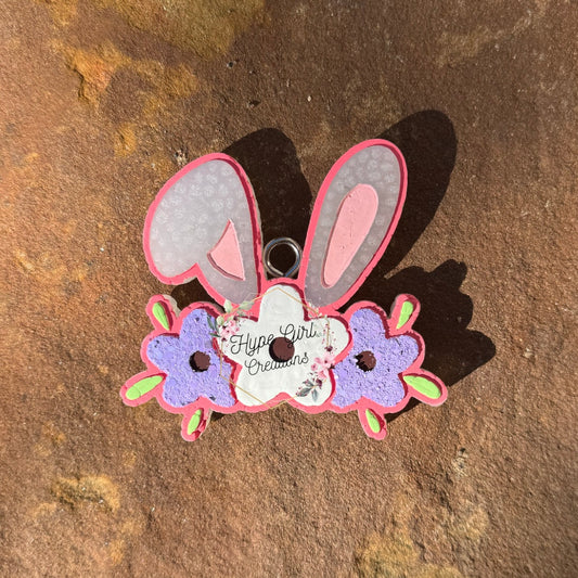Floral Bunny Ears Car Freshie
