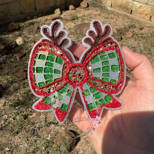 Reindeer Bow Car Freshie