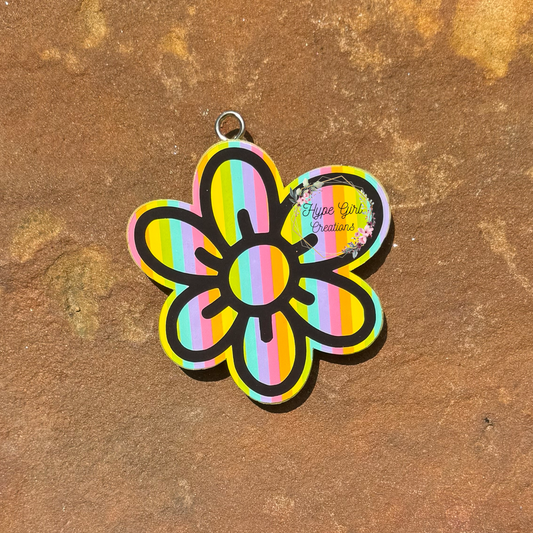 Doodle Daisy with cardstock Car Freshie
