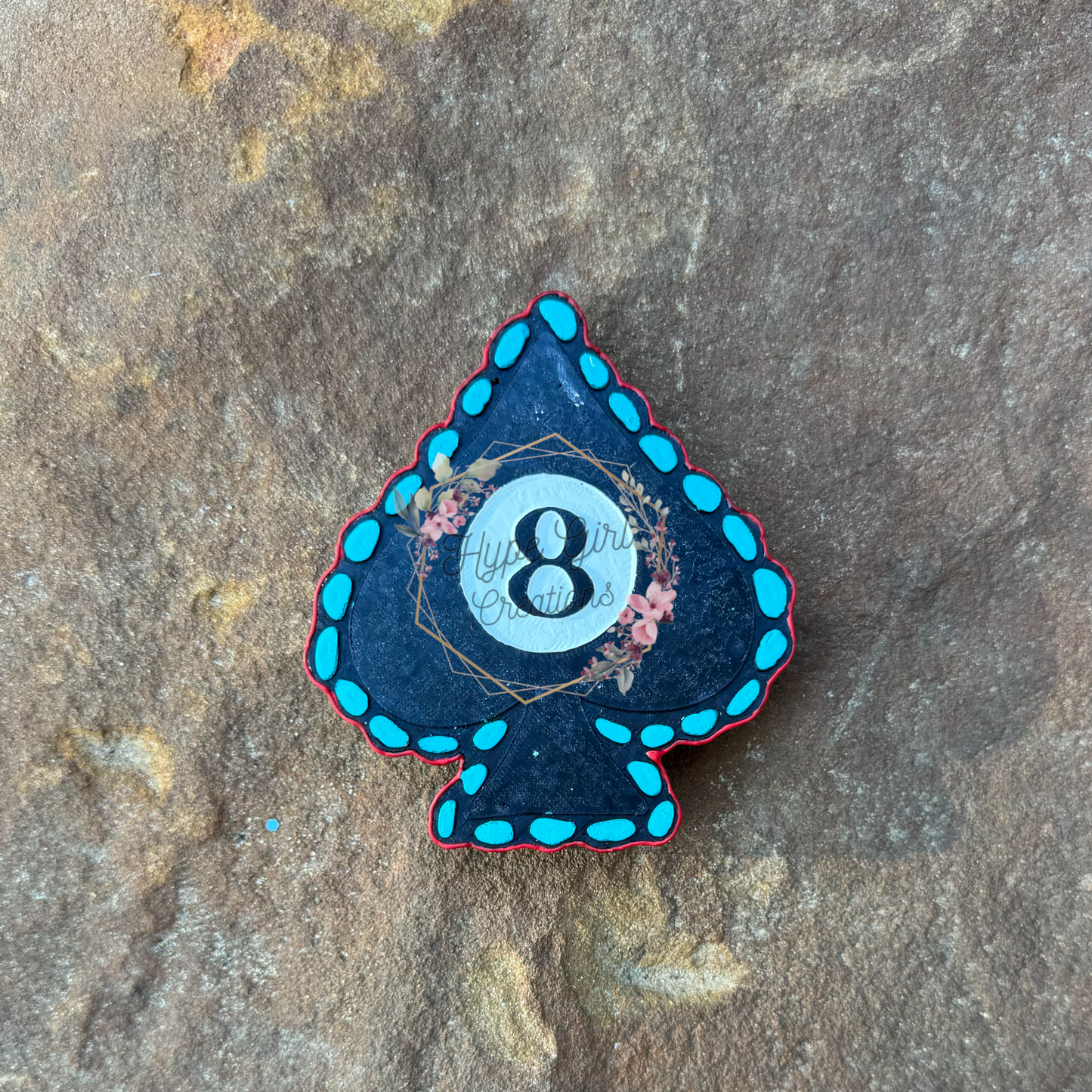 Spade Eight Ball Car Freshie