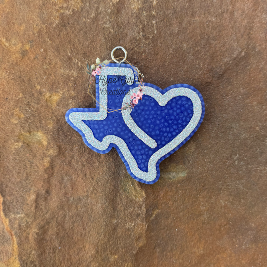 Texas Heart Outline Car Freshie