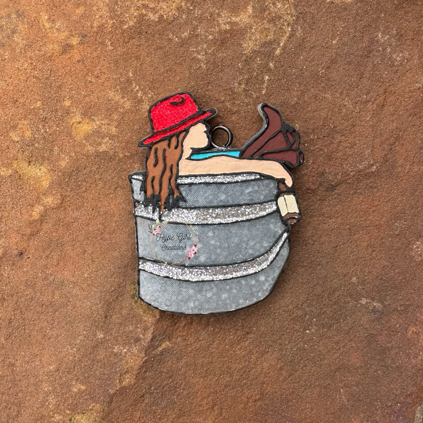 Bathing Cowgirl Car Freshie