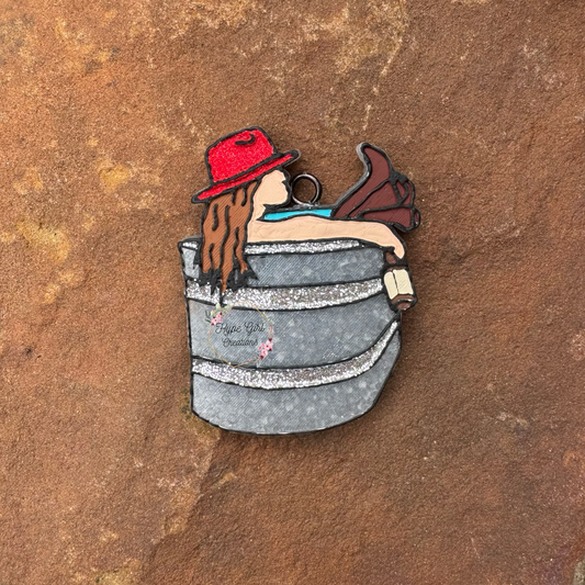 Bathing Cowgirl Car Freshie