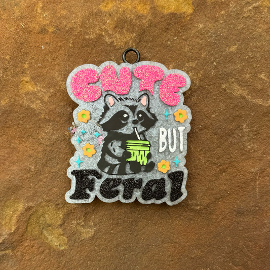 Cute But Feral Coon Car Freshie