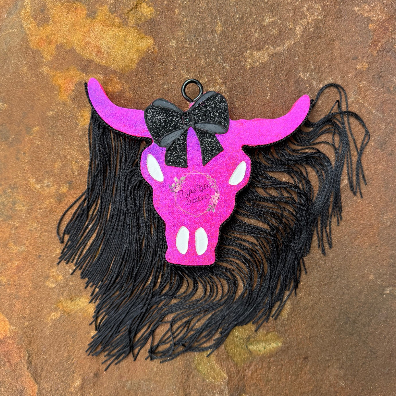 Bull with Bow Car Freshie