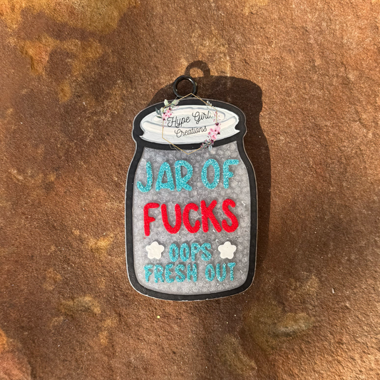 Jar of F**ks Car Freshie