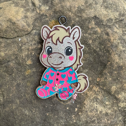 Horse in PJs Car Freshie